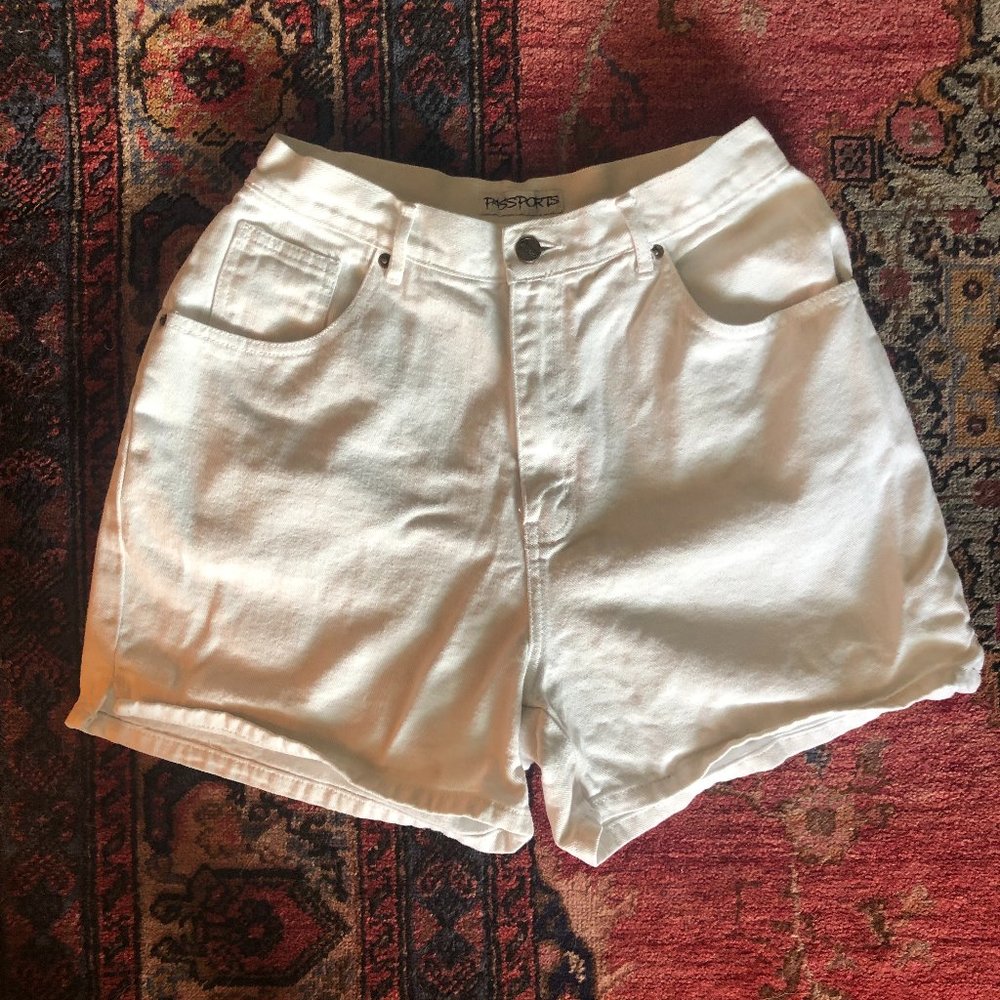 Vintage White Jean Shorts